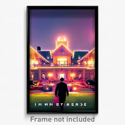 Pixel Art Poster - Humongous Manse (8 Bit Psychedelic Trippy Video Game Print)
