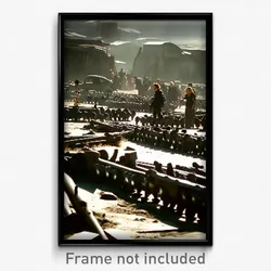Pixel Art Poster - Dirty Boneyard (8 Bit Psychedelic Trippy Video Game Print)