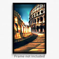Pixel Art Poster - Wicked Colosseum (8 Bit Psychedelic Trippy Video Game Print)