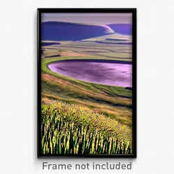Pixel Art Poster - Oval Grassland (8 Bit Psychedelic Trippy Video Game Print)
