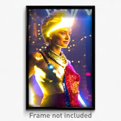 Pixel Art Poster - Flashy Chest (8 Bit Psychedelic Trippy Video Game Print)