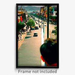 Pixel Art Poster - Candid Mexican City (8 Bit Psychedelic Video Game Print)