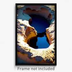 Pixel Art Poster - Aged Sinkhole (8 Bit Psychedelic Trippy Video Game Print)