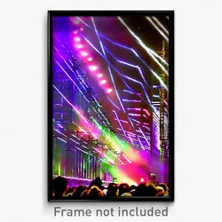 Pixel Art Poster - Complex Wire Frame Music Festival (8 Bit Video Game Print)