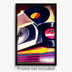 Pixel Art Poster - Unique Vinyl Record (8 Bit Psychedelic Video Game Print)