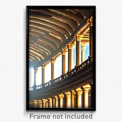 Pixel Art Poster - Long Roman Architecture (8 Bit Psychedelic Video Game Print)