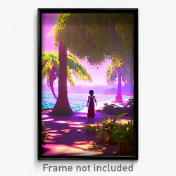 Pixel Art Poster - Imperfect Oasis (8 Bit Psychedelic Trippy Video Game Print)