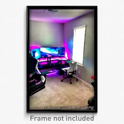 Pixel Art Poster - Faraway Gaming Room (8 Bit Psychedelic Video Game Print)