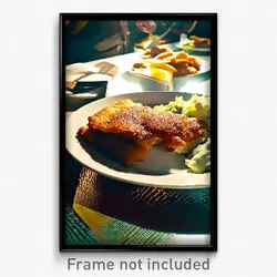 Pixel Art Poster - Big Schnitzel (8 Bit Psychedelic Trippy Video Game Print)