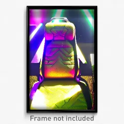 Pixel Art Poster - Flashy Seat (8 Bit Psychedelic Trippy Weird Video Game Print)