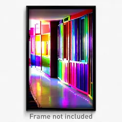 Pixel Art Poster - Multicolored Hutch (8 Bit Psychedelic Video Game Print)