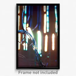 Pixel Art Poster - Shiny Wire (8 Bit Psychedelic Trippy Weird Video Game Print)