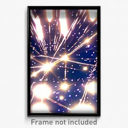 Pixel Art Poster - Sparkling Outcropping (8 Bit Psychedelic Video Game Print)