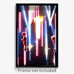 Pixel Art Poster - Modern Fourth Of July (8 Bit Psychedelic Video Game Print)