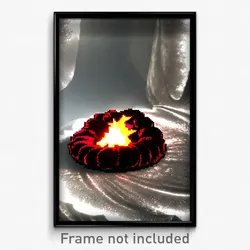 Pixel Art Poster - Velvety Hearth (8 Bit Psychedelic Trippy Video Game Print)