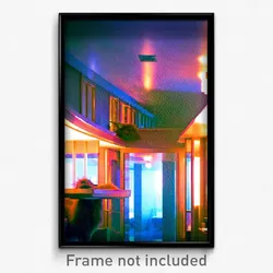 Pixel Art Poster - Fluffy Hotel (8 Bit Psychedelic Trippy Video Game Print)