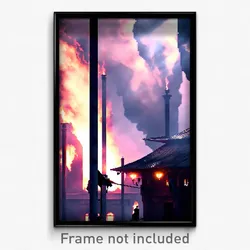 Pixel Art Poster - Dramatic Forgeworks (8 Bit Psychedelic Video Game Print)