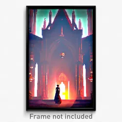 Pixel Art Poster - Stunning Chantry (8 Bit Psychedelic Trippy Video Game Print)