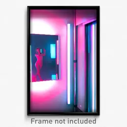 Pixel Art Poster - Virtual Mirror (8 Bit Psychedelic Trippy Video Game Print)