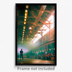 Pixel Art Poster - Heavenly Warehouse (8 Bit Psychedelic Video Game Print)
