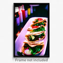 Pixel Art Poster - Narrow Tacos (8 Bit Psychedelic Trippy Video Game Print)