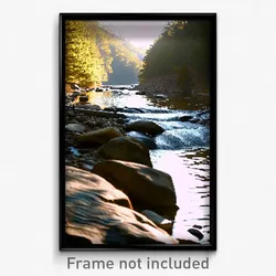 Pixel Art Poster - Large Creek (8 Bit Psychedelic Trippy Weird Video Game Print)
