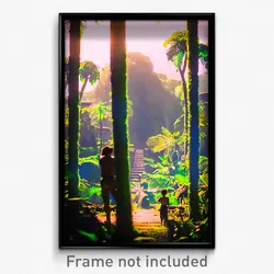 Pixel Art Poster - Major Jungle (8 Bit Psychedelic Trippy Video Game Print)