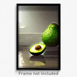 Pixel Art Poster - Damp Avocado (8 Bit Psychedelic Trippy Video Game Print)