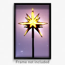 Pixel Art Poster - Negligible Star (8 Bit Psychedelic Trippy Video Game Print)