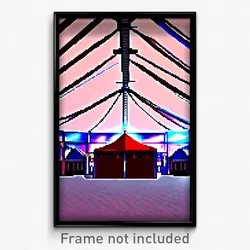 Pixel Art Poster - Superficial Tent (8 Bit Psychedelic Trippy Video Game Print)