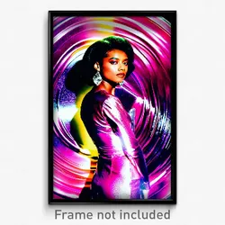 Pixel Art Poster - Glamorous Vinyl (8 Bit Psychedelic Trippy Video Game Print)