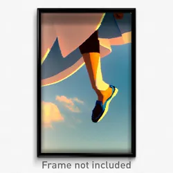 Pixel Art Poster - Sky Blue Flats (8 Bit Psychedelic Trippy Video Game Print)