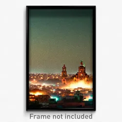 Pixel Art Poster - Insane Mexican City (8 Bit Psychedelic Video Game Print)