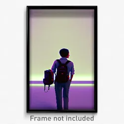 Pixel Art Poster - Rectangular Backpack (8 Bit Psychedelic Video Game Print)