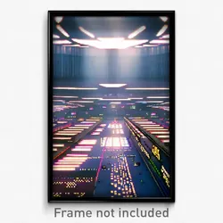 Pixel Art Poster - Angelic Stock Trading Floor (8 Bit Video Game Print)