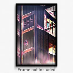 Pixel Art Poster - Adorable Stockade (8 Bit Psychedelic Trippy Video Game Print)