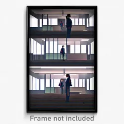 Pixel Art Poster - Simplistic High School (8 Bit Psychedelic Video Game Print)