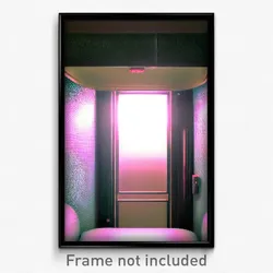 Pixel Art Poster - Rubbery Door (8 Bit Psychedelic Trippy Video Game Print)