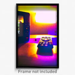 Pixel Art Poster - Remote Television (8 Bit Psychedelic Trippy Video Game Print)