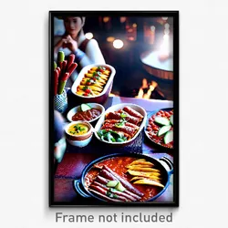 Pixel Art Poster - Magnificent Enchiladas (8 Bit Psychedelic Video Game Print)