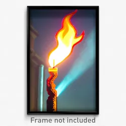 Pixel Art Poster - Unusual Flame (8 Bit Psychedelic Trippy Video Game Print)