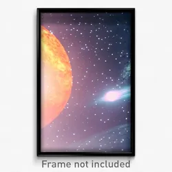 Pixel Art Poster - Measly Outer Space (8 Bit Psychedelic Video Game Print)