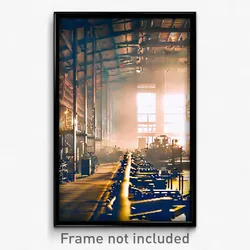 Pixel Art Poster - Electric Factory (8 Bit Psychedelic Trippy Video Game Print)