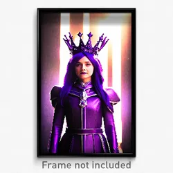 Pixel Art Poster - Purple Crown (8 Bit Psychedelic Trippy Video Game Print)