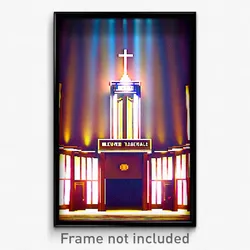 Pixel Art Poster - Beloved Tabernacle (8 Bit Psychedelic Video Game Print)