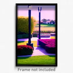 Pixel Art Poster - Far Lawn (8 Bit Psychedelic Trippy Weird Video Game Print)