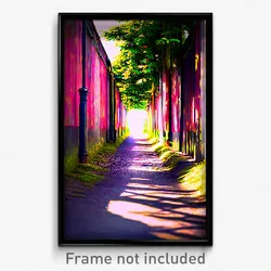 Pixel Art Poster - Narrow Path (8 Bit Psychedelic Trippy Weird Video Game Print)