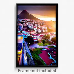 Pixel Art Poster - Frightening Brazilian City (8 Bit Video Game Print)