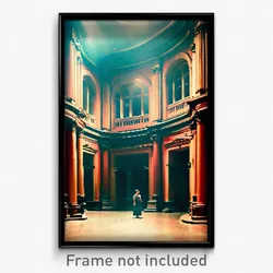 Pixel Art Poster - Stylish Hermitage (8 Bit Psychedelic Trippy Video Game Print)