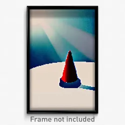 Pixel Art Poster - Round Cone (8 Bit Psychedelic Trippy Weird Video Game Print)